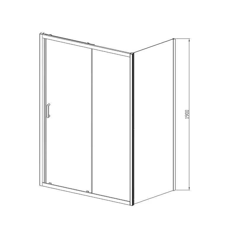 Душевой уголок Vincea Alpha 130x90 VSR-3AL9013CL профиль Хром стекло прозрачное