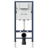 Комплект унитаза WellWant Aura WWU01121WK с инсталляцией AM.PM PrimeFit I012709.0251 с сиденьем Микролифт и клавишей смыва Хром глянцевый