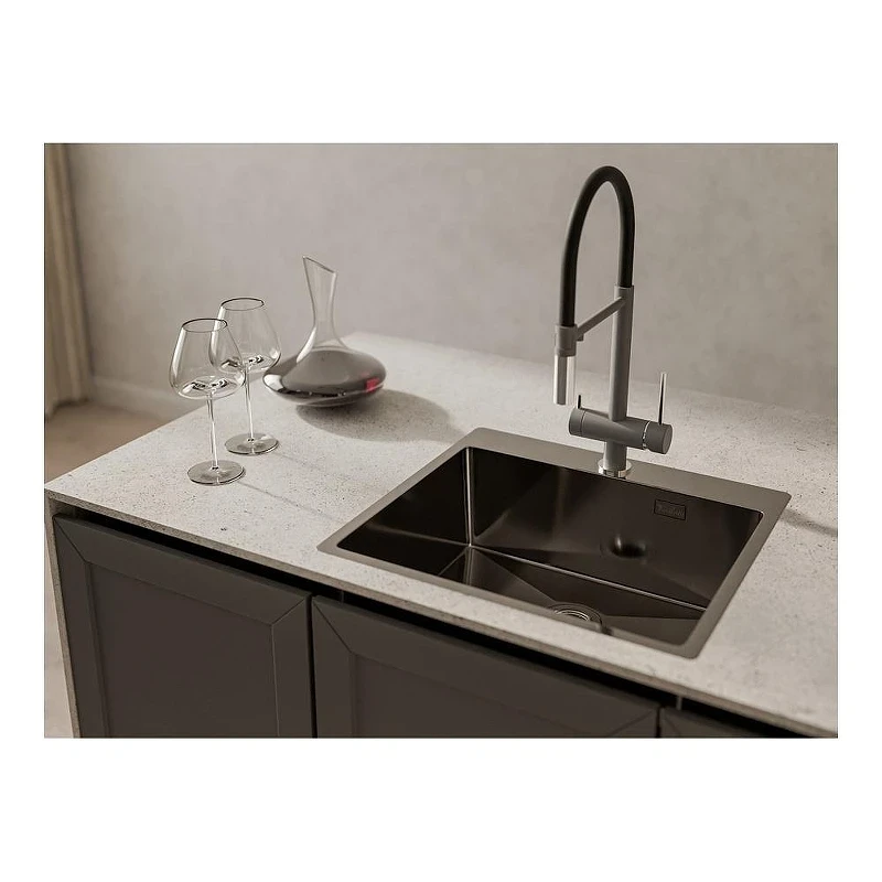 Кухонная мойка Rivelato Rinox 54 5450 PVD black цвет Черный