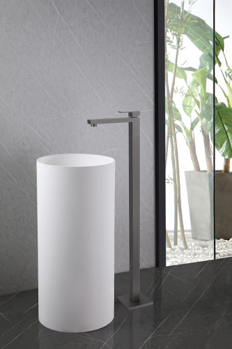 Смеситель для раковины Abber Daheim AF8241NG Никель латунь на пол