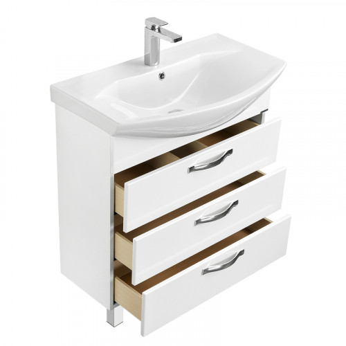 Тумба под раковину Aquaton Ария 65 Н 1A123401AA010 Белая МДФ / ЛДСП