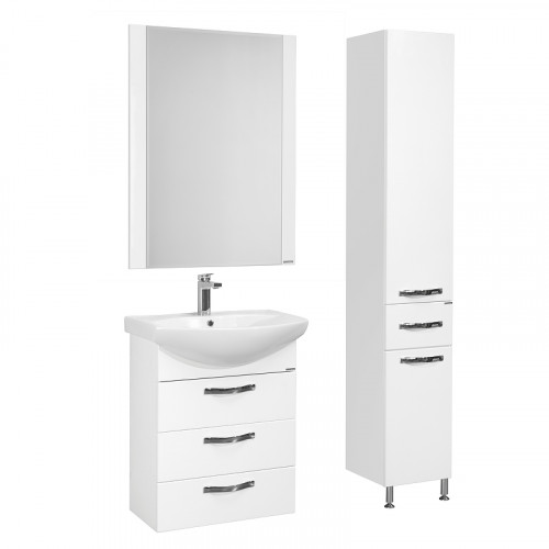 Тумба под раковину Aquaton Ария 65 Н 1A123401AA010 Белая МДФ / ЛДСП