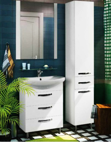 Тумба под раковину Aquaton Ария 65 Н 1A123401AA010 Белая МДФ / ЛДСП