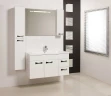 Зеркало со шкафом Aquaton Диор 100 R 1A167902DR01R с подсветкой Белое МДФ / ЛДСП, стекло