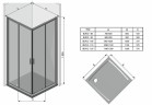 Душевая дверь Ravak Blix BLRV2К-110 1XVD0100Z1 профиль Белый стекло Transparent