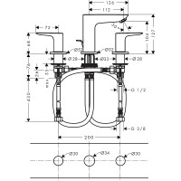 Смеситель для раковины Hansgrohe Talis E 71733990 Полированное золото латунь