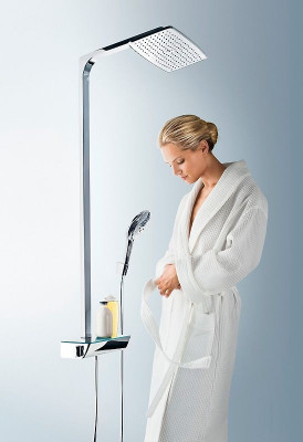 Душевая система Hansgrohe Raindance E 27112400 Белая Хром нержавеющая сталь на стену