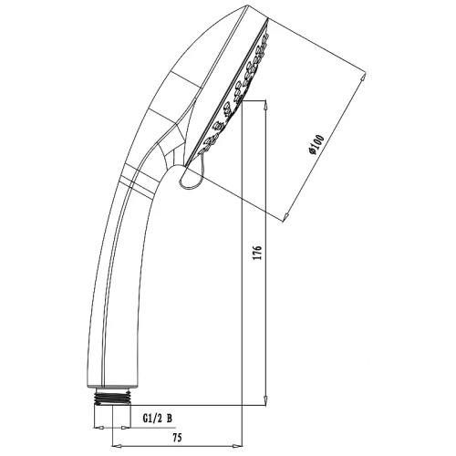 Ручной душ Lemark LM0125C Хром