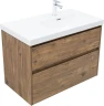 Тумба с раковиной Aquanet Nova Lite 2.0 90 R 365928 подвесная цвет Дуб рустикальный