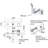 Смеситель для ванны Remer Q-Design QD04 Хром латунь встраиваемый