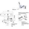Смеситель для ванны Remer Q-Design QD04 Хром латунь встраиваемый
