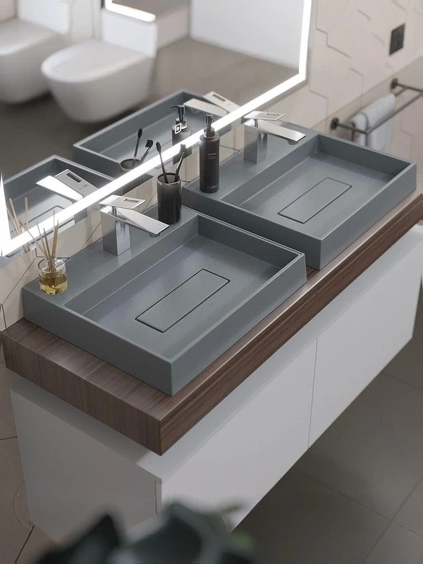 Раковина Uperwood Tanos Quartz 50 291030049 цвет Бетон
