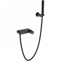 Смеситель для ванны Boheme Stick 123-BB Черный матовый латунь на стену