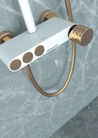 Смеситель для ванны Boheme Stick 123-BB Черный матовый латунь на стену однорычажный