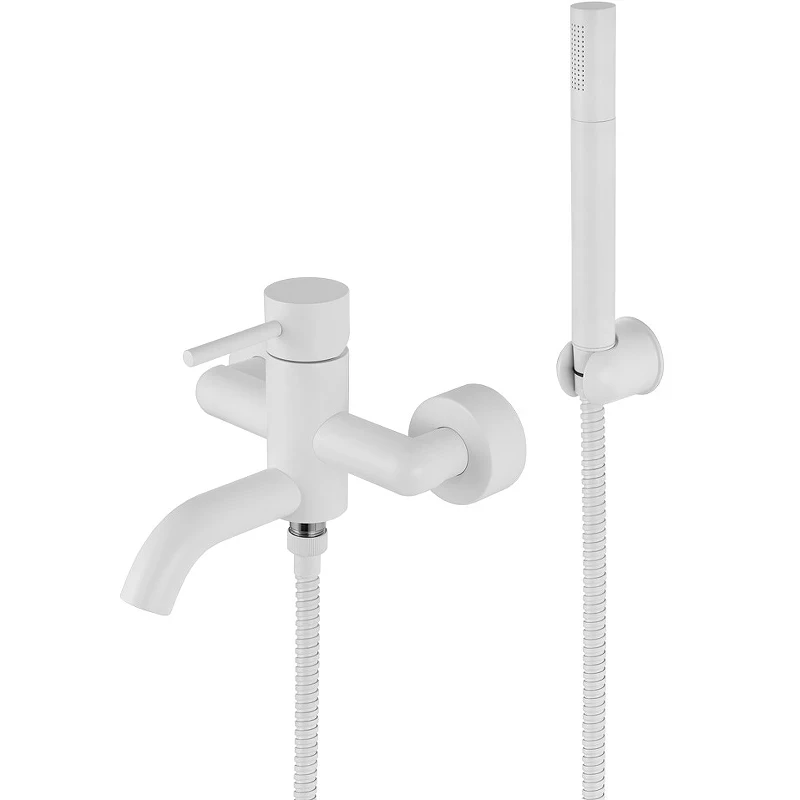 Смеситель для ванны Remer X-Style X02BO Белый матовый латунь на стену