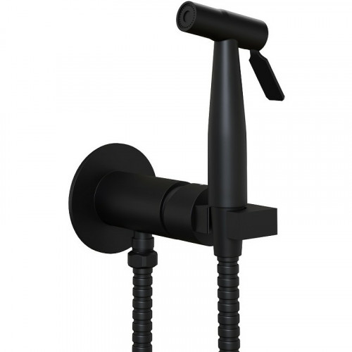 Гигиенический душ со смесителем Paini Castello Round CAYO442R Черный матовый