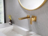 Смеситель для раковины Abber Daheim AF8212G Золото матовое латунь встраиваемый