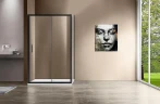 Душевой уголок Vincea Garda 150x100 VSR-1G1015CLB профиль Черный стекло прозрачное