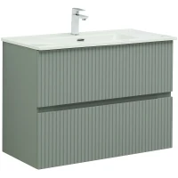 Тумба под раковину Aquanet Джейн 100 313320 подвесная Мисти грин МДФ / ЛДСП