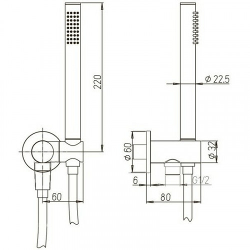 Душевой гарнитур Paini 53PJ440TTP4 Золото матовое