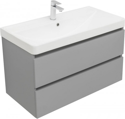 Тумба с раковиной Aquanet Вега 2.0 90 344748 подвесная цвет Мисти грин