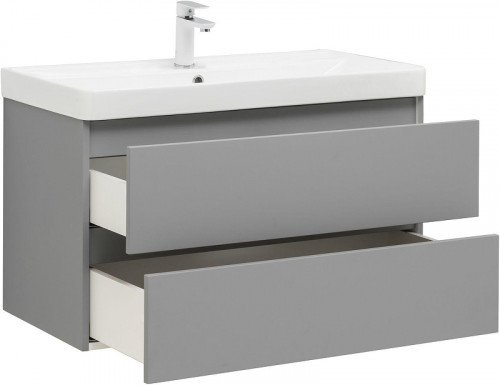 Тумба с раковиной Aquanet Вега 2.0 90 344748 подвесная цвет Мисти грин