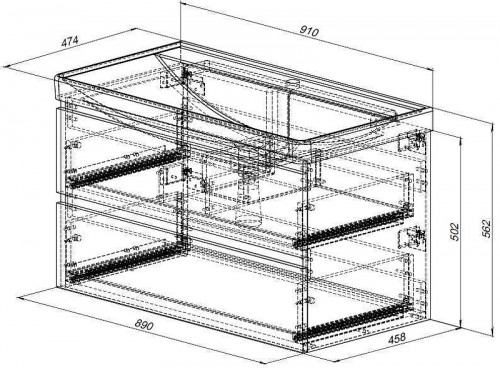 Тумба с раковиной Aquanet Вега 2.0 90 344748 подвесная цвет Мисти грин