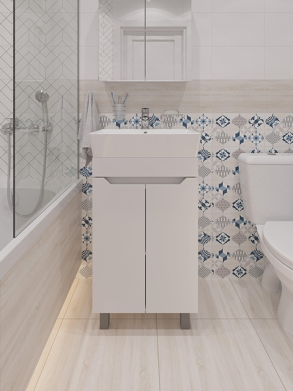 Тумба с раковиной DIWO Архангельск 50 цвет Белый