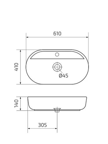 Раковина Gid Lago Wm1346 61 51192 цвет Белый матовый