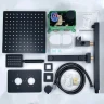 Душевая система ALMAes Weber TVZ-0808 Черная матовая латунь встраиваемый