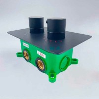 Душевая система ALMAes Weber TVZ-0808 Черная матовая латунь встраиваемый