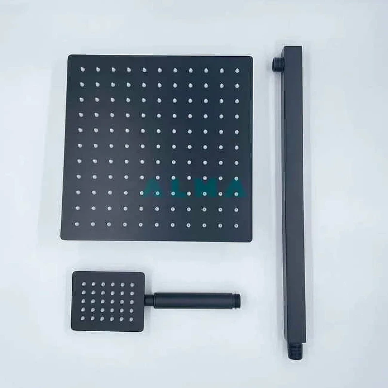 Душевая система ALMAes Weber TVZ-0808 Черная матовая латунь встраиваемый