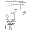Смеситель для кухни Frap H52 F4352-8 Белый латунь на столешницу