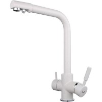 Смеситель для кухни Frap H52 F4352-8 Белый латунь на столешницу