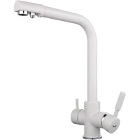 Смеситель для кухни Frap H52 F4352-8 Белый латунь на столешницу