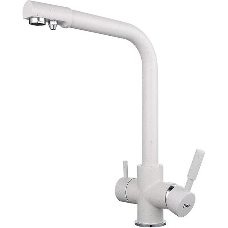 Смеситель для кухни Frap H52 F4352-8 Белый латунь на столешницу