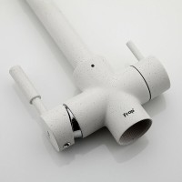 Смеситель для кухни Frap H52 F4352-8 Белый латунь на столешницу