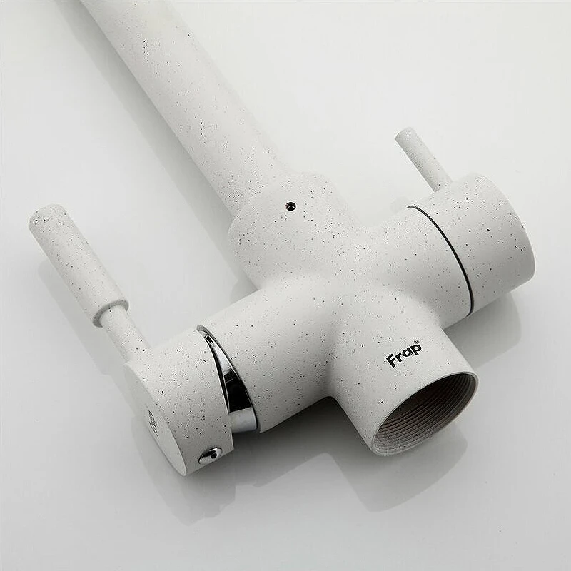 Смеситель для кухни Frap H52 F4352-8 Белый латунь на столешницу