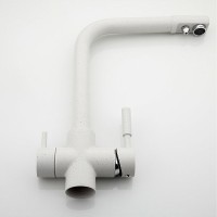 Смеситель для кухни Frap H52 F4352-8 Белый латунь на столешницу