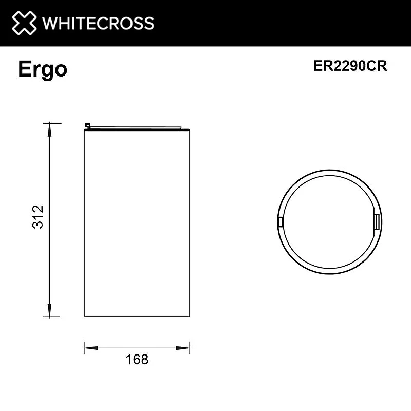 Ведро для мусора Whitecross Ergo chrome ER2290CR цвет Хром