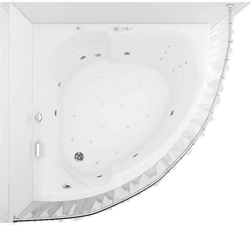 Карниз для ванны Aquanet Santiago 160х160 169481 цвет Хром
