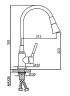 Смеситель для кухни Frap H44-8 F4044-8 Белый Хром латунь