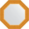 Зеркало Evoform Octagon 59х59 BY 7326 в багетной раме - Сусальное золото 80 мм