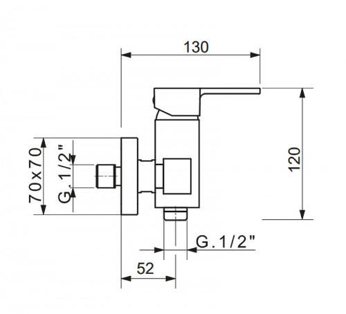 Смеситель для душа Migliore Kvant 18774 Хром латунь на стену