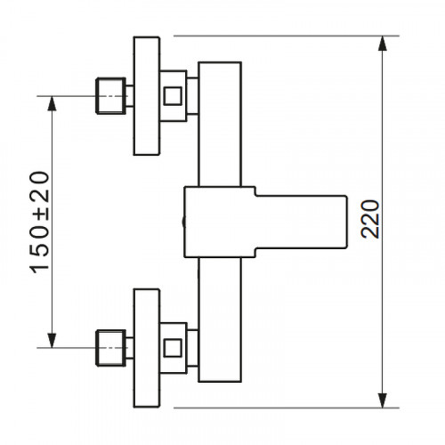 Смеситель для душа Migliore Kvant 18774 Хром латунь на стену