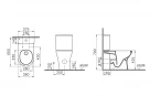 Унитаз компакт Vitra M50 9889B003-7200 цвет Белый с бачком и сиденьем Микролифт