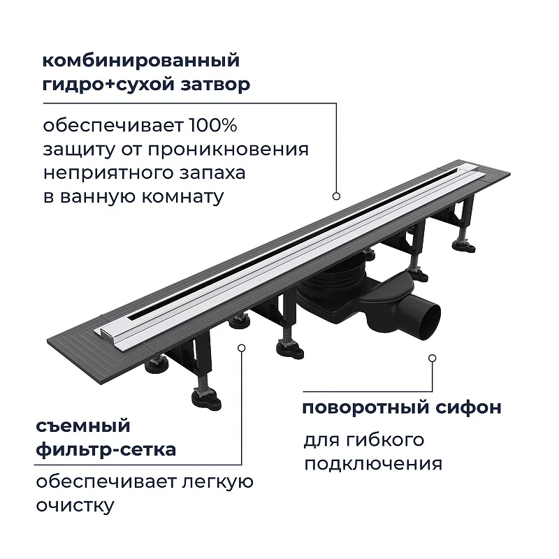 Душевой лоток RGW SDR-55-120 79215512-01 с решеткой цвет Хром