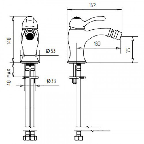 Смеситель для биде Migliore Lem Swarovski 18889 Золото латунь