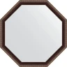Зеркало Evoform Octagon 69х69 BY 3867 в багетной раме - Махагон с орнаментом 50 мм стекло