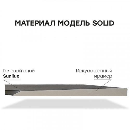 Душевой поддон из искусственного камня Starohome Solid 90х90 1237420 White Matt